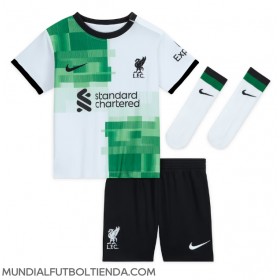 Camiseta Liverpool Virgil van Dijk #4 Segunda Equipación Replica 2023-24 para niños mangas cortas (+ Pantalones cortos)
